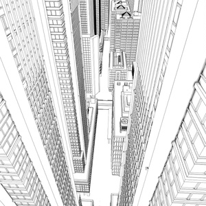 オフィス街交差点（モノクロ） 缩略图 11