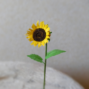 ミニチュア造花 向日葵(5本)