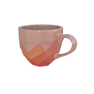 Orange gradient coffee cup 3d model
