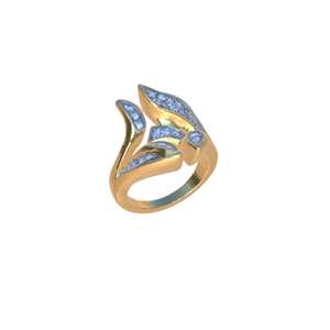 Diamond gold ring 3D model