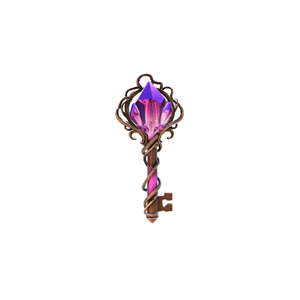 Amethyst crystal key 3d model