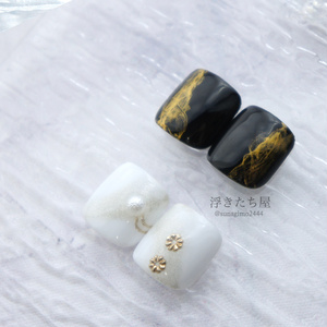 No.1042 マーブルスクエアイヤリング