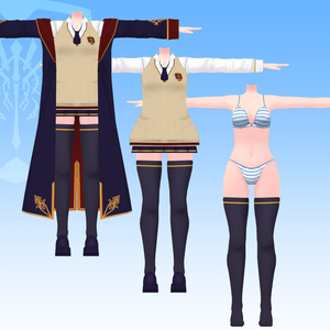 VRchatアバター衣装[魔法学園の衣装] 缩略图 3