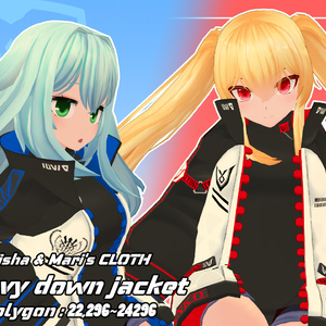 VRC Visha&Mariアバター衣装 [heavy down jacket]