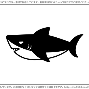 【ベクター素材】20221128_サメ1