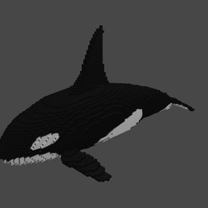 Voxel Orca 3D Model｜ボクセル シャチ 3Dモデル