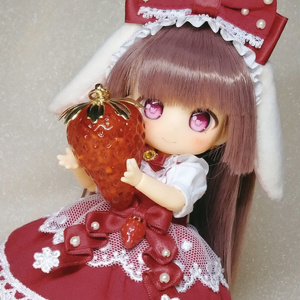 [수주 상품] 딸기밭의 토끼 씨 원피스(레...