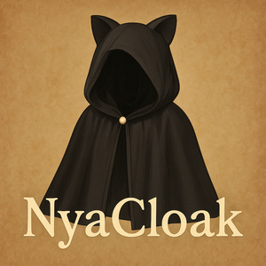 🖤  《Nyacloak - にゃくろーく》｜猫耳×黒マント×VRChat想定（lilToon）