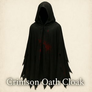 【VRChat想定】Crimson Oath Cloak - 紅誓のマント｜血の契りに染まる漆黒フード（lilToon対応）
