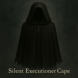 【VRChat想定３Dアクセサリー】Silent Executioner Cape｜血塗られた処刑人の黒フードマント（lilToon対応）