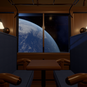 宇宙SL｜地球を望む客室付き蒸気列車【PC VRChat / Unity】