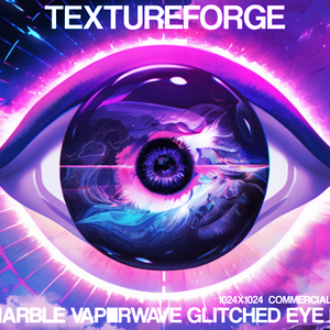 60 Marble Vaporwave Glitched Eye Pack - Retro Vibes with a Digital Twist!