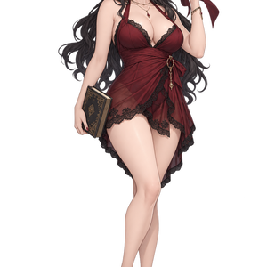 【AI生成・夏の立ち絵】夜潮のヴァンパイアリリア｜全身透過PNG 1点