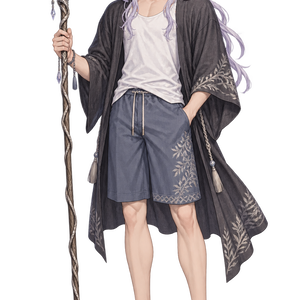 【AI生成・夏の立ち絵】海霧の魔術師イオ｜全身透過PNG 1点