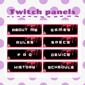 【配信素材】twitchパネル/twitch panel/twitch banner
