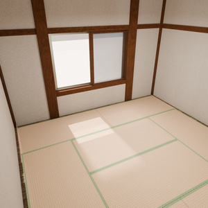 8畳間和室【3Dモデル】【家具なし】