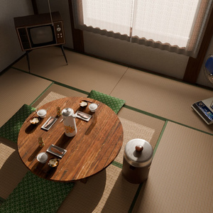 お茶の間セット【3Dモデル】 缩略图 4
