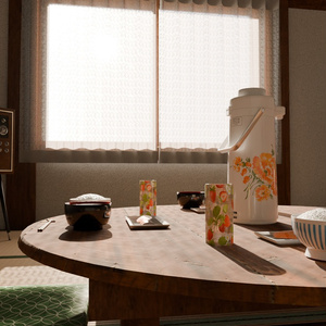 お茶の間セット【3Dモデル】