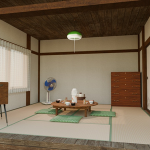 お茶の間セット【3Dモデル】 缩略图 5