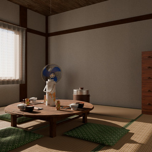 お茶の間セット【3Dモデル】 缩略图 3