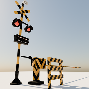 踏切【3Dモデル】