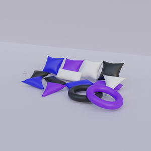 4x Vases + cushion VrChat