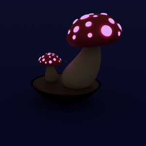 Rubik's Cube + pen + mushroom Vrchat World