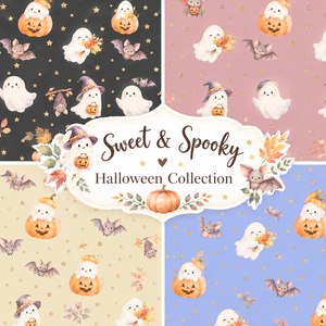 シームレスパターン　可愛いハロウィンコレクション　ゴースト