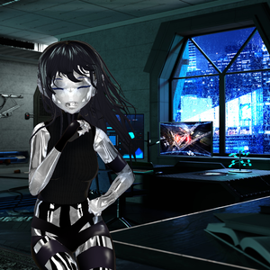 HAIR Vroidの髪の長い乱雑な青 動的 |HAIR - Messy Long Deep Blue Dynamic