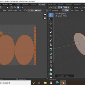 Speech Bubble 3D OBJ | UV Mapped Blank