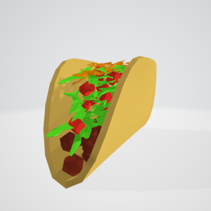 Taco Hard Shell (Rigged Prop) FBX with Keyshapes