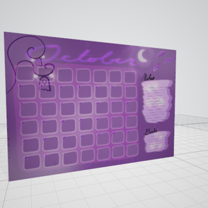 FREE October Calendar FBX with Keyshapes