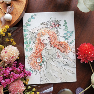 手描きイラスト グッズ 透明水彩 男の子 女の子 キャンバス - F3