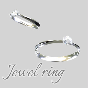 【VRChat想定】Jewel ring【3Dモデル】