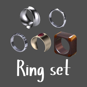 【3Dアクセサリー】ring set【VRChat】