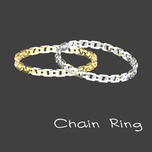 【３Dアクセサリ】Chain Ring【無料】