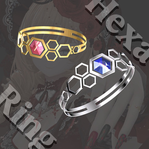 【3D装飾品】Hexa Ring 【VRChat想定】