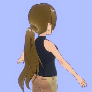 Low Ponytail hair preset / ローポニーテールの髪型プリセット
