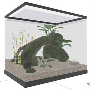 水槽とフラスコ 3Dモデル 缩略图 4