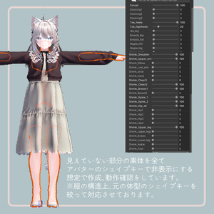 【VRC想定】チュニックワンピース［4アバター対応] 缩略图 13