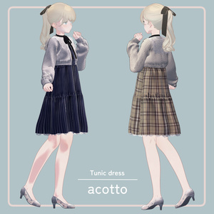 【VRC想定】チュニックワンピース［4アバター対応] 缩略图 4
