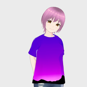 VRoid Tシャツ Dawn Purple フルグラフィック
