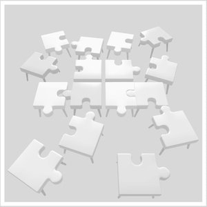 Puzzle table-パズルテーブル-3D家具FBX 缩略图 3
