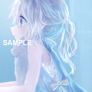 「横顔の少女とグレー猫」ダウンロード商品
