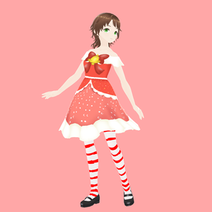 【Vroid】クリスマスワンピース2022【テクスチャ/カスタムアイテム】