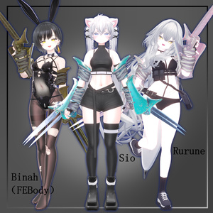 【VRChat】 *:゜ほぼ全アバター対応　出現アニメーション付 剛刃犀爪🦏RhinoClaw⚔️*【16セットアップ済み】 缩略图 4