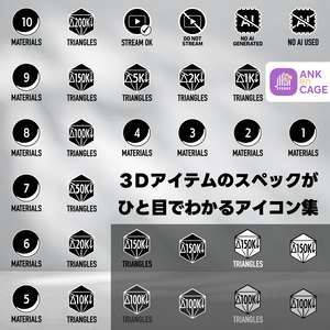 【無料】3Dアイテムのスペックがひと目で分かるアイコン集