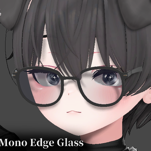 【VRC想定・MA】シンプル眼鏡　『Mono Edge Glass — モノエッジ・グラス』