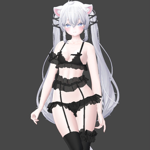 【VRC想定・MA】6アバター対応３D衣装　Noir Frillling 缩略图 8