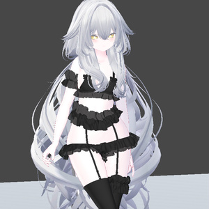 【VRC想定・MA】6アバター対応３D衣装　Noir Frillling 缩略图 4
